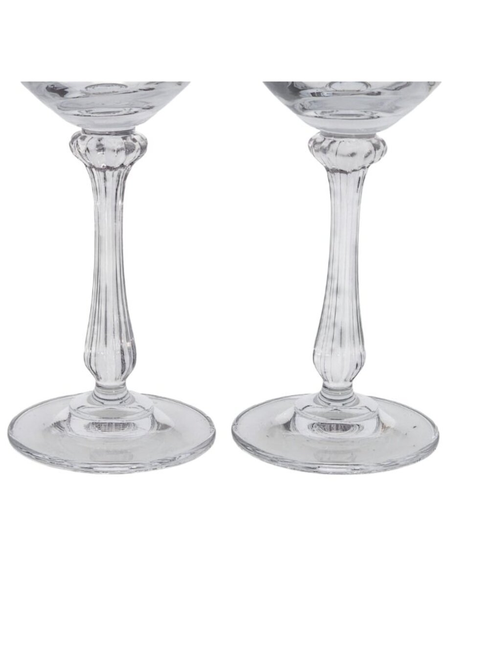 4 Mikasa Ardmore Wine Glasses 7" ribbed stem fine crystal fluted rim Germany - Picture 3 of 11